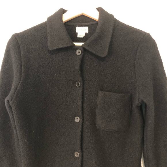J Crew wool black button down jacket  Size small preppy classic - Picture 3 of 6